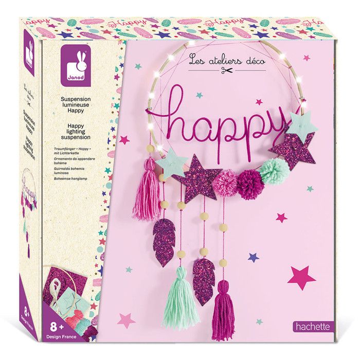 Kit Créatif - Suspension Lumineuse Happy - Les Ateliers Déco - Dès 8 ans