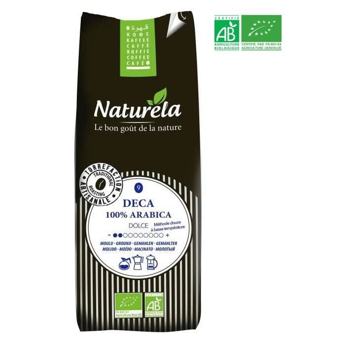 Naturela -250g- Café Deca 100% Arabica Moulu n° 9 Bio