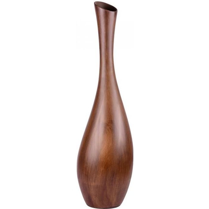 Vase 60 cm effet bois Kalypsos NEURE Marron