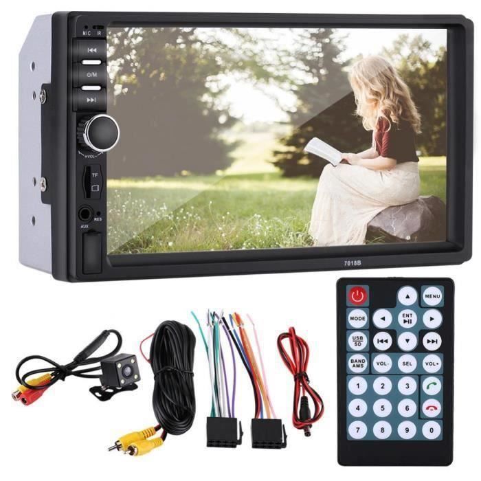 LT26143-7” Autoradio Universal 2 Din TFT Écran tactile Lecteur Portable avec Caméra de Recul USB Player Bluetooth Radio Multimedia