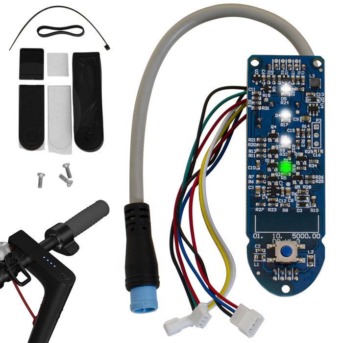 Tableau de bord de scooter électrique avec outil à visser, t