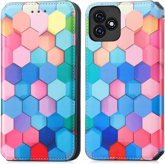 Custodia Oukitel C21 [Custodia portafoglio] [Staffa] [Slot per schede] [Flip Cover magnetica] Compatibile con lo smartphone Oukitel C21(D'oro