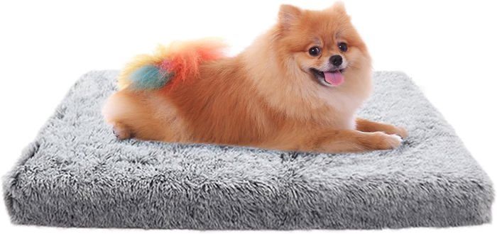 Lit Pour Chien YITAHOME Taille M/L – Coussin Avec Bords Rembourrés – Housse Lavable 89x63x18 Cm – Gris