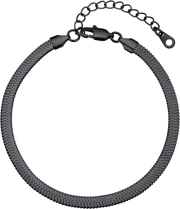 Chaîne Serpent 18cm + 5 Bracelets/chevilles Métal Argenté - Compatible Pandora - Neuf