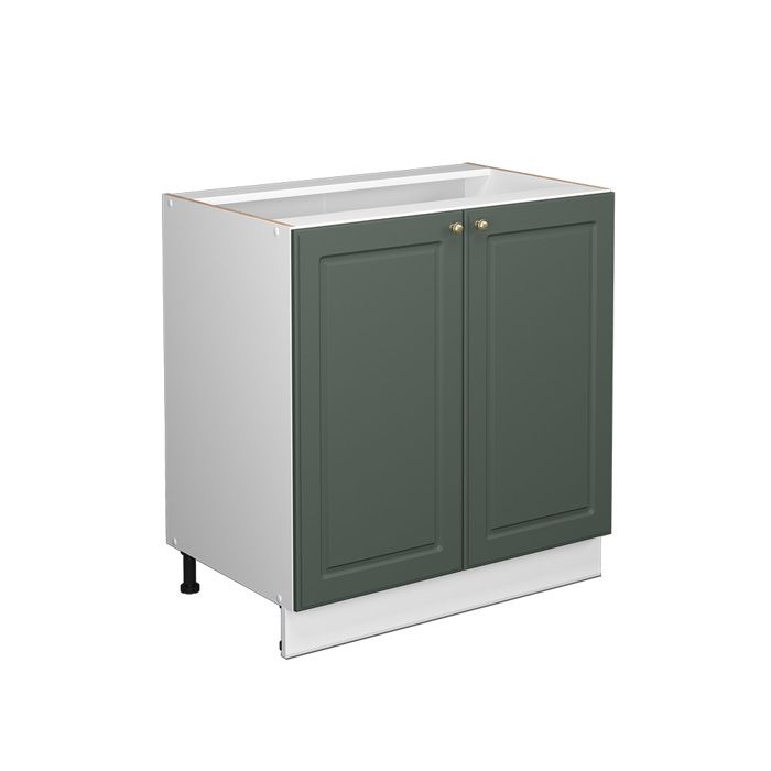 Meuble bas de cuisine Fame-Line 80cm sans plan de travail Vert Or Campagne/Blanc Vicco 38013