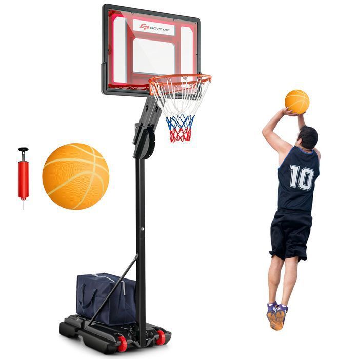 Panier de Basket-Ball sur Pied COSTWAY Hauteur Réglable 105-260cm