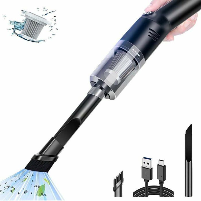Aspirateur de voiture sans fil mini aspirateur portable 10000Pa pour nettoyage voiture clavier et animaux couleurs multip Largeight