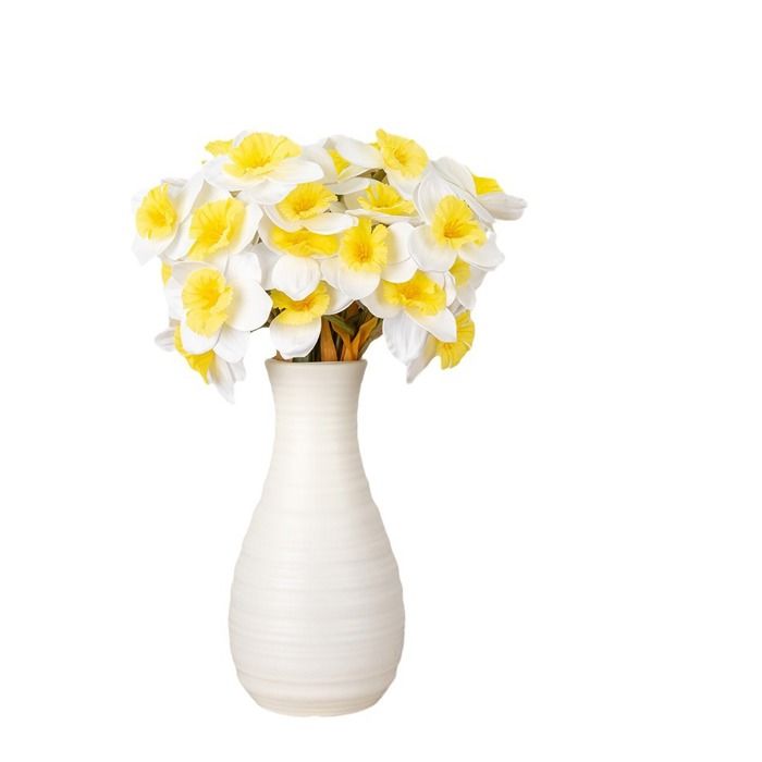 Vase incassable pour fleurs vase en plastique aspect céramique pour décoration intérieure salon table
