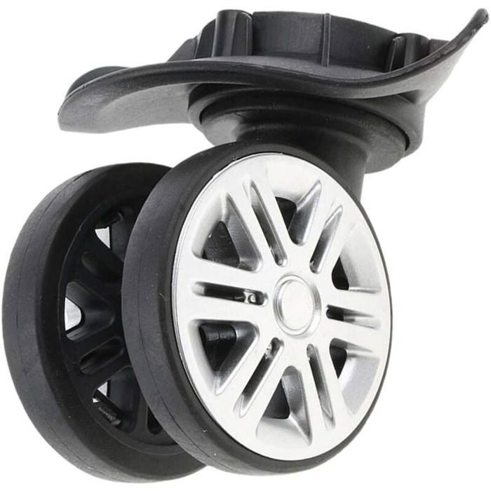 Roulettes Doubles - KCVV - Lot de 2 - Pivotantes à 360 Degrés - Pour Trolley et Valise - Haute Qualité