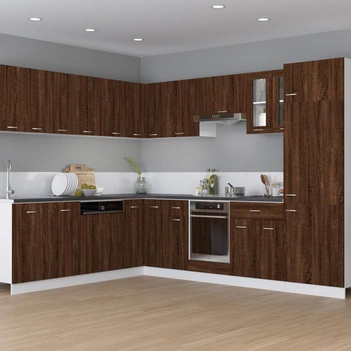Bon plan Meuble Bas Cuisine/ Armoire à four - JILI HOT - Chêne marron 60x46x81 5cm - Bois dingénierie Thome6257851