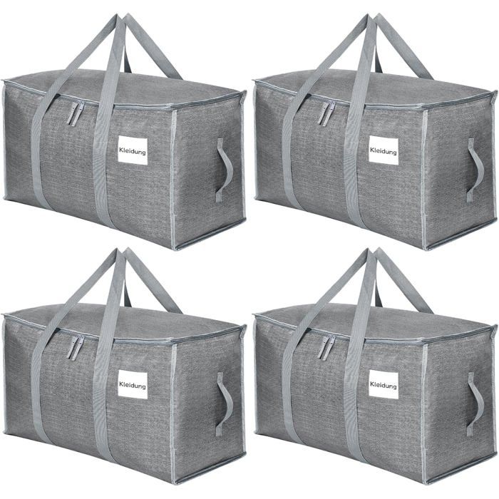 GFHFHITJ Sac De Rangement Pour Vêtements Grande Capacité Avec Poignée Renforcée Tissu Épais Pour Couettes, Couvertures, Literie, Pliable Avec Fermeture Éclair Robuste