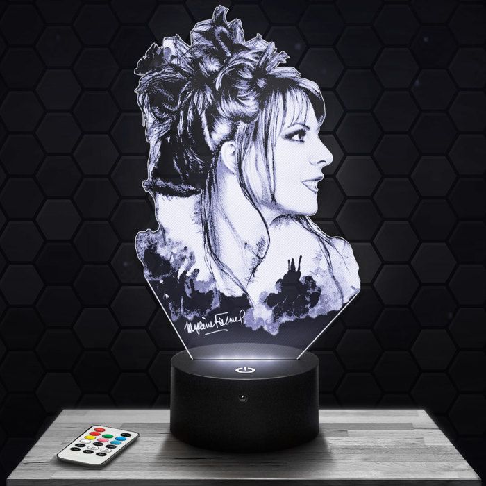 Lampe De Chevet CREACAT Lara Fabian - Ocre Gris - Moderne Avec Bouton-poussoir - NEUVE