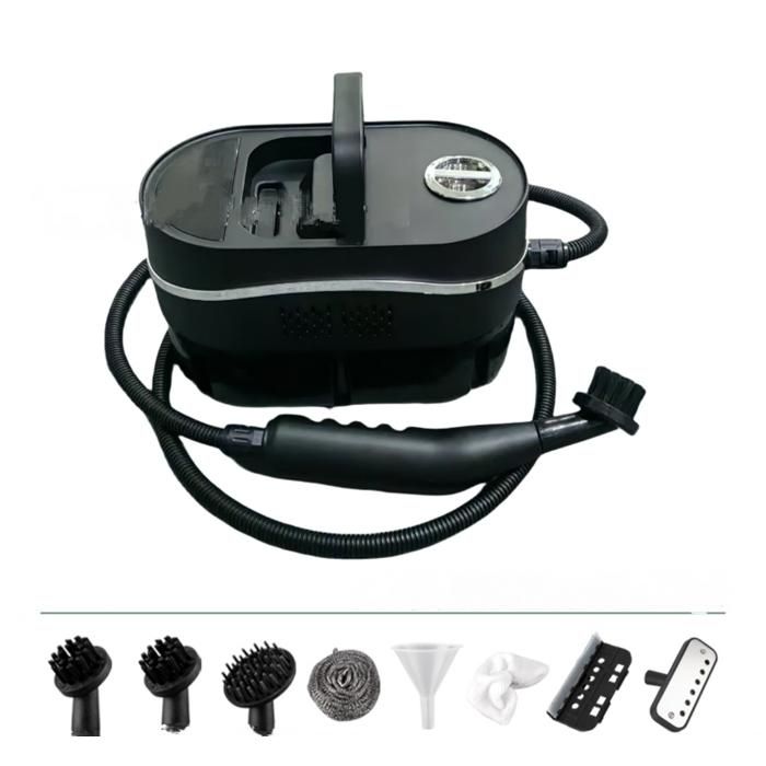 Nettoyeur vapeur polyvalent 1500 W thermorégulation 2 vitesses écran tactile réservoir 1200 ml avec lumière bleue couleur Noir - Ulisem