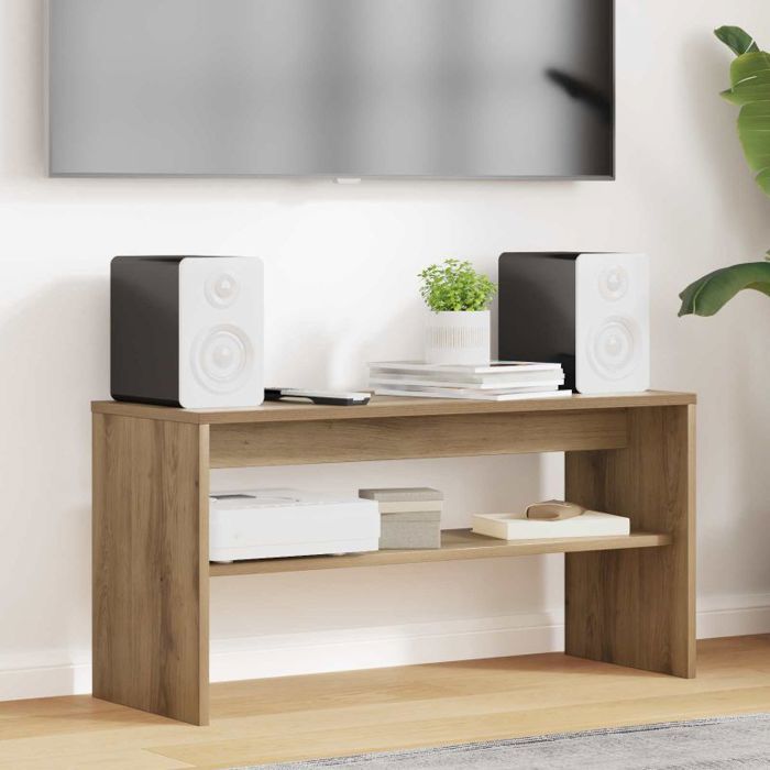 Meuble TV - VIDAXL - 80 x 30 x 40 cm - Bois dingénierie - Aspect chêne marron - Étageres robustes