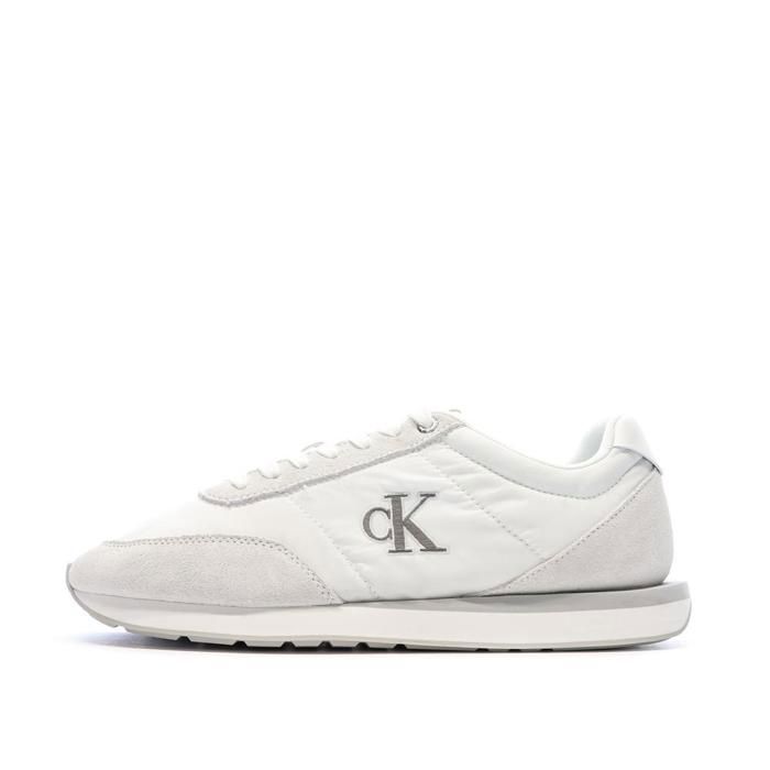 Calvin Klein Baskets Blanc/Gris Homme Calvin Klein Jeans Retros