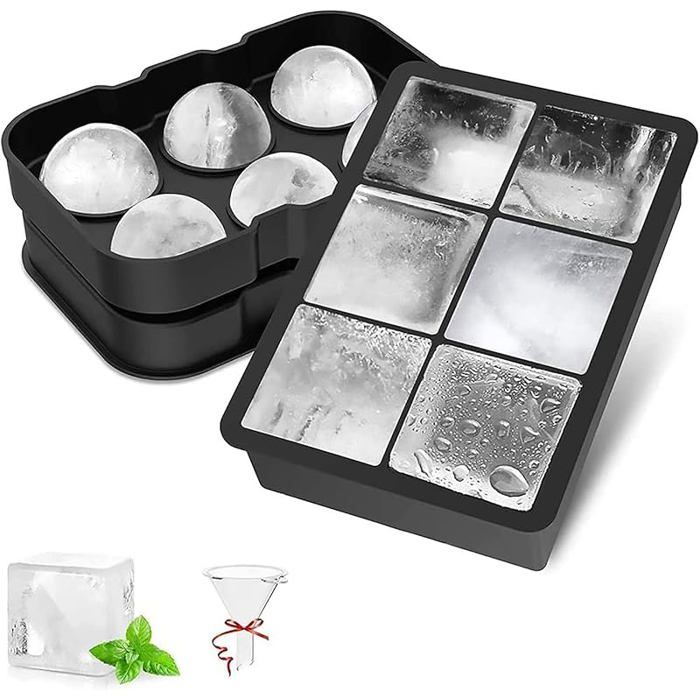 2 Pièces Moule Glacon Silicone À 15 Compartiments, Bac A Glacons Glaçons Carré, Sans Bpa, Pour