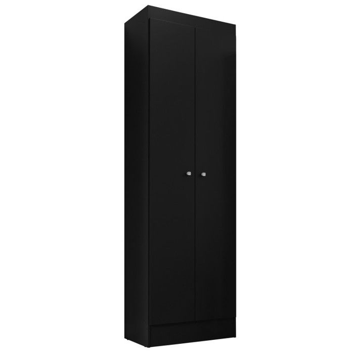 Armoire Multifonctions Noire 2 portes 5 Niches L 63 H 180 P 35 cm - L 55 x l 35 x H 182.4 cm Armoire Multifonctions Noire 2 portes 5 Niches L 63 H 180 P 35 cm - L 55 x l 35 x H 182.4 cm