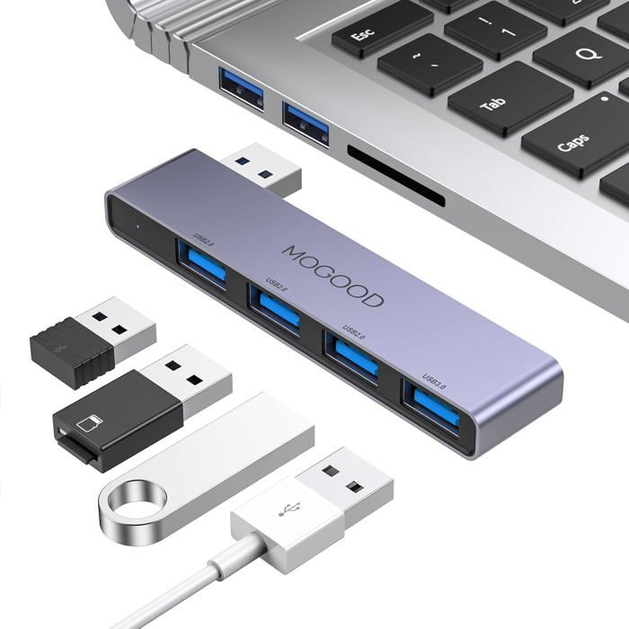 Hub USB pour Ordinateur Portable,USB Hub 3.0 USB Splitter Ultra Slim ...