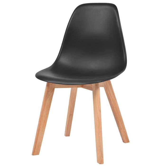 Lot de 2 Chaises de cuisine Noir - Montage simple - SHIELDPRO® Chaises à mangerScandinavePour salon Noir Plastique 4596417