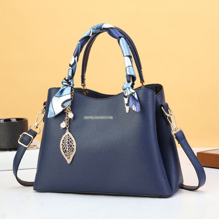 Sac a Main Femme Portés Main en Similicuir PU pour Université Travail Bleu