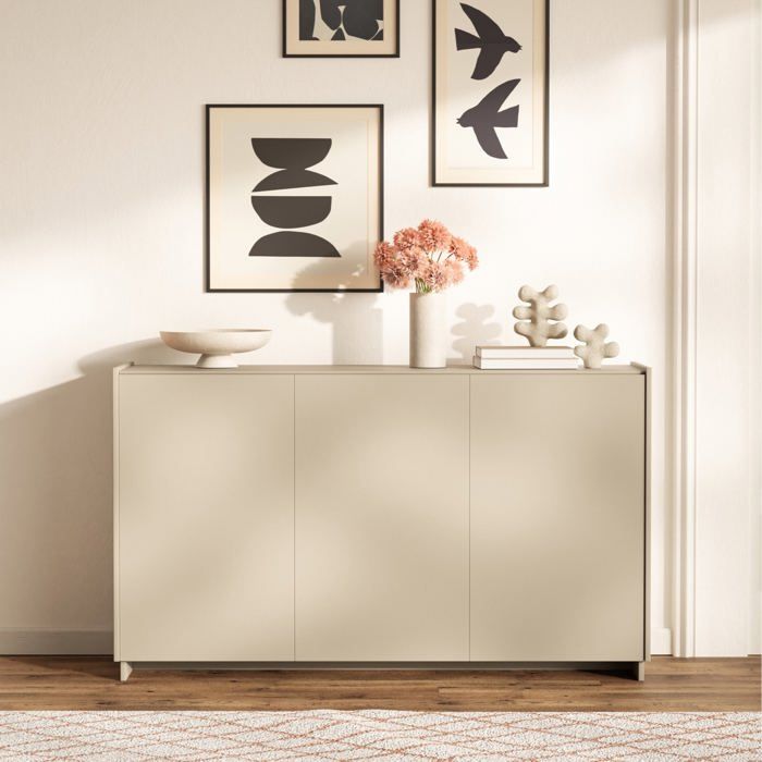 Buffet 3 portes – MAGRO – Gris cachemire – 153 cm