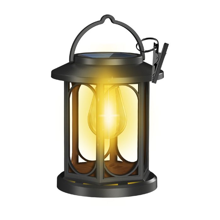 Lampe solaire dextérieur étanche lampe solaire suspendue avec poignée et clip