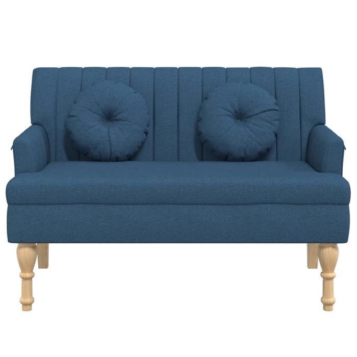 1pc Bleu Banquette charge max : 110 kg - SWEETY Banc avec coussins bleu 113x64 5x75 5cm tissu CL82029103315