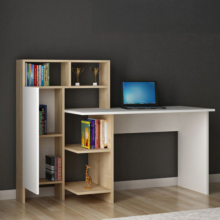 Bureau Jato Dmora en Bois Mélaminé Blanc 71x60x74h cm Bureau Jato Dmora en Bois Mélaminé Blanc 71x60x74h cm