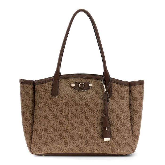 GUESS Sac à épaule brun clair marron pour femme - Lindsey Tote Latte Logo 350170