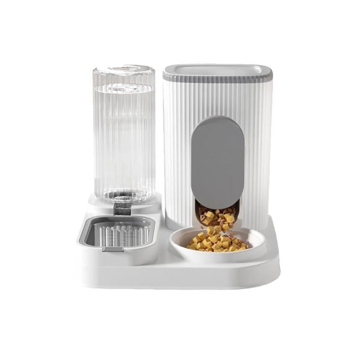 Distributeur Automatique pour Animaux Distributeur de Croquettes et deau - PP et acier inoxydable - JHFE2VQ0T7JCJC8H05