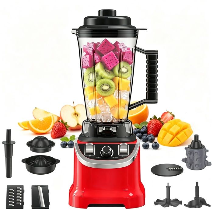 Mixeur blender 8 en 1 Blender multifonction Blender 9500W 32000RPM Bol 3L Lames en acier inoxydable Pour Jus Smoothie Purée