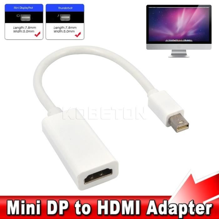 Câble Display Port vers HDMI 4K, Zamus Adaptateur DisplayPort (DP) mâle vers  HDMI mâle 4K 30Hz Résolution,1.8 m, Noir - Cdiscount Informatique