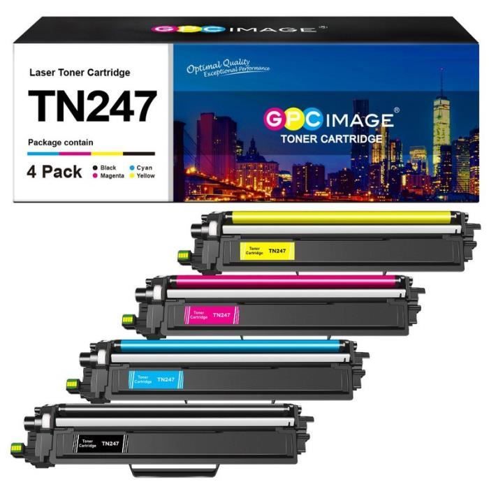 4 Cartouches D'encre Brother TN247, Originales, Neuves Sous Blister
