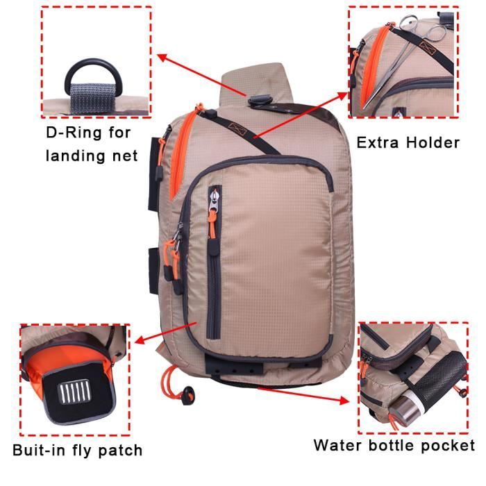 Sac à Bandoulière De Pêche Kylebooker - Polyester, Compartiments Multiples, Léger Et Respirant (vert)