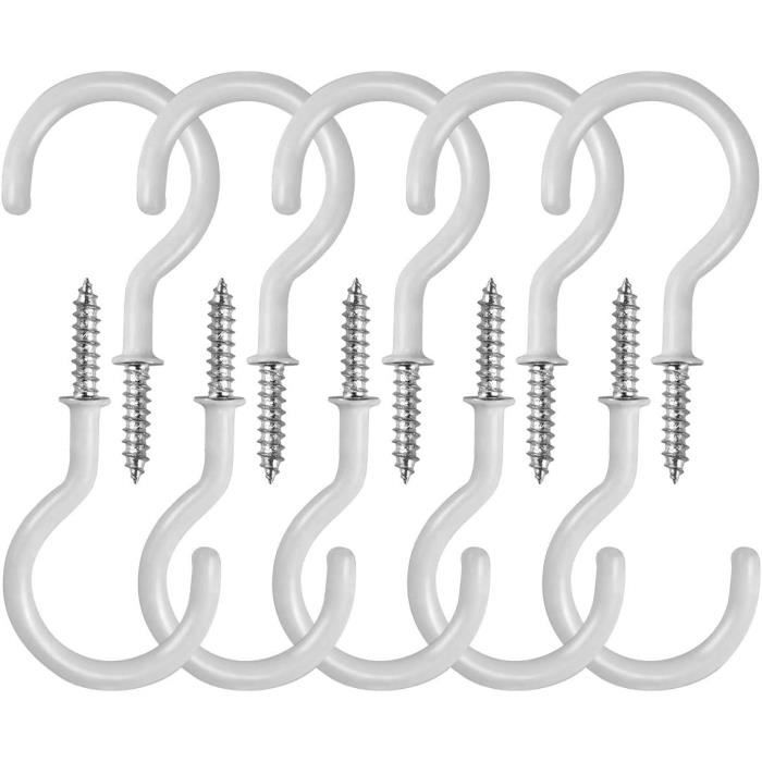 Barres De Vitrage Extensibles 60-100cm - Crochets à Visser Pour Rideaux | Lot De 8, Chrome Mat