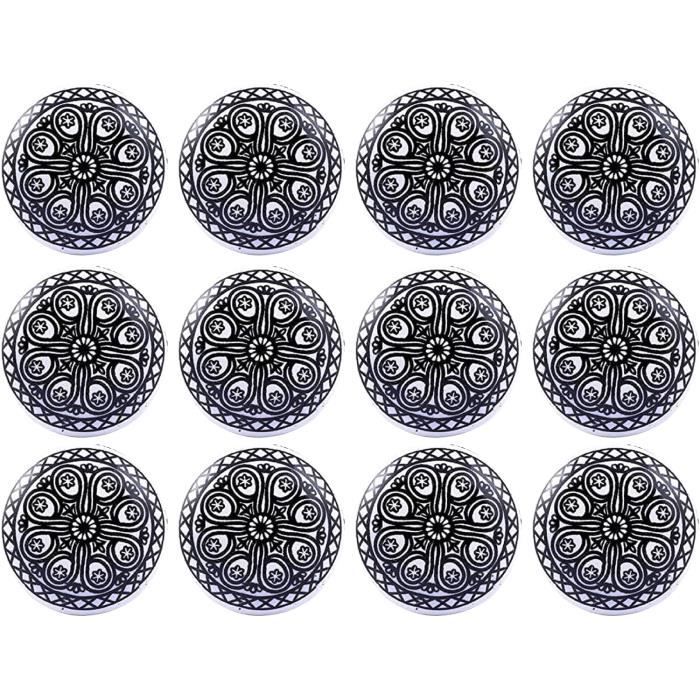 BOUTON DE MEUBLE,B005--Boutons de porte et tiroirs en céramique, 1x, design multiple, colorés