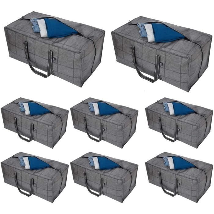 Sacs De Rangement Extra Larges 150L - Lot De 2 En Oxford 600D - Imperméables, Avec Poignées Et Fermeture éclair - Pour Vêtements, Couettes, Jouets