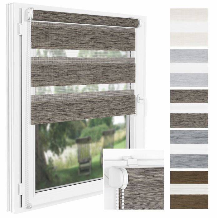 Store Romain Sans Perçage ESLIR 80x140 Cm - Store Opaque Pour Cuisine Avec Œillets