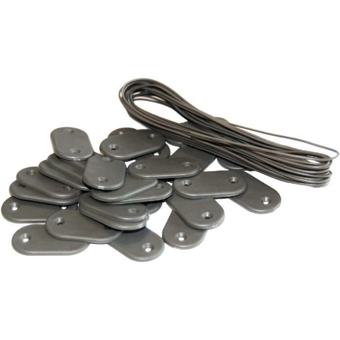 Fixation Tapis Intimité Kit De Fixation Pour Brise-vue Sinmoe - 100 Attaches Et Plaques PVC - Pour Clôture Jardin Et Terrasse Protection Intimité Jardin