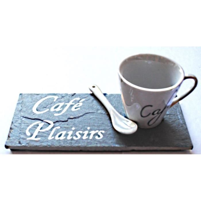Lot De 4 Ardoise en forme de cœur 10x10cm Coasters café thé boissons Tapis Vaisselle