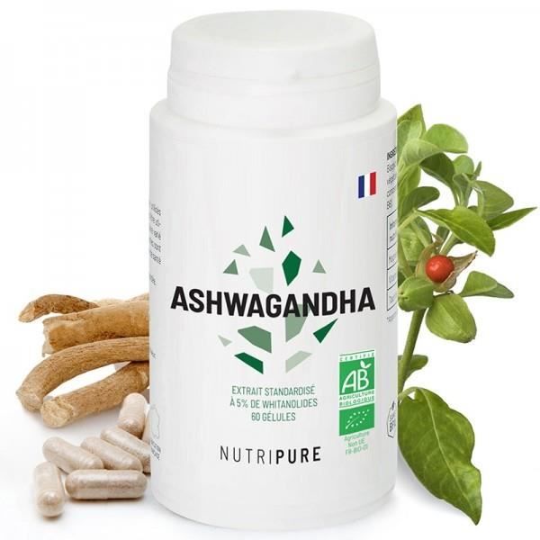 NUTRIPURE Ashwagandha 60 gélules complément alimentaire extrait