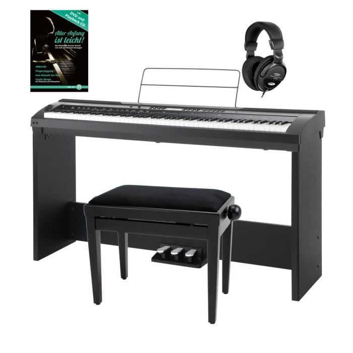 Classic Cantabile DP-50 RH Piano numérique bois de rose set avec banc et  casque