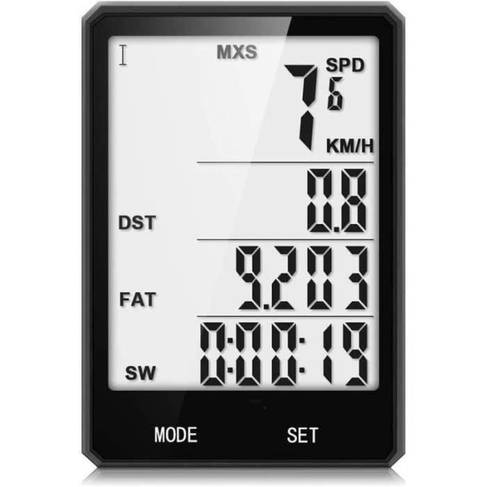 Compteur De Vitesse Portable Pour Vélo D'appartement - Écran LCD - Usage Maison
