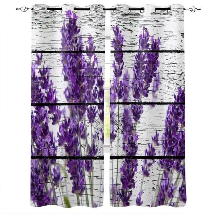 Toile de fond Printemps Rideau Violet Fleurs Lavande LXX61-158