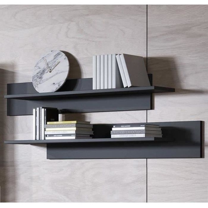 étagères - design ameublement - luke - noir - contemporain - 100 x 20 x 20 cm