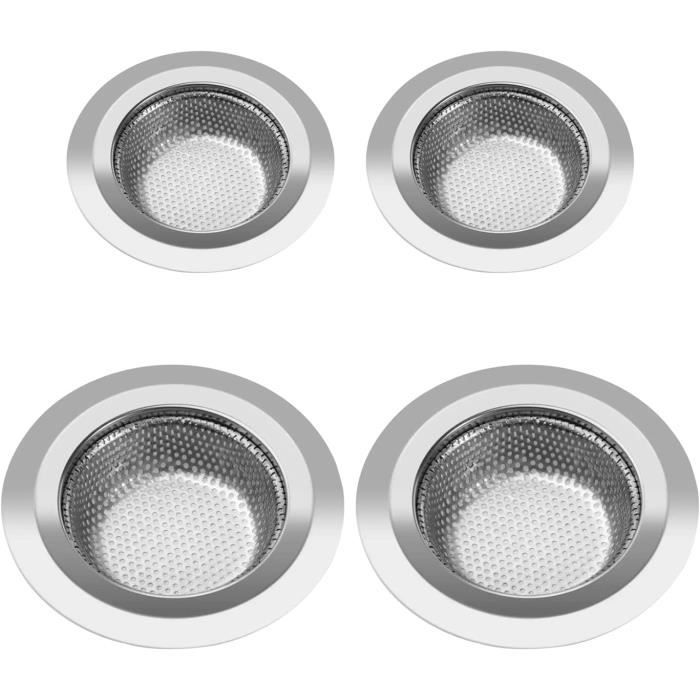Lot de 2 passoires d'évier en acier inoxydable (7,5 cm), filtre