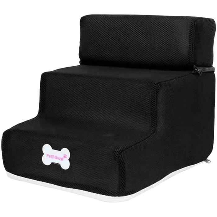 Comparer les prix de Escalier pour Animaux De Compagnie, Escaliers pour Animaux De Compagnie en 3 étapes, Petits Chats pour Chiens(Noir)