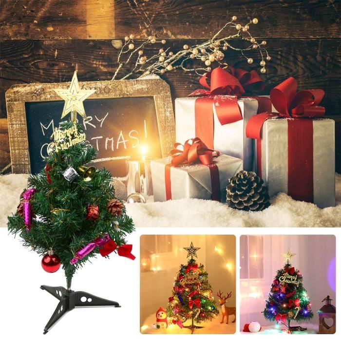 Arbre de noël artificiel avec guirlandes lumineuses LED, décoration d'intérieur AGRAFE 