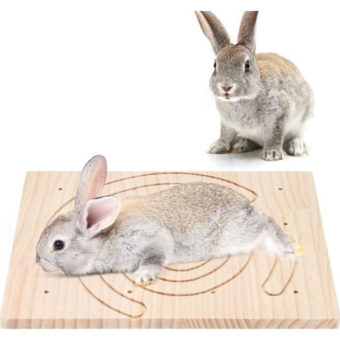 Grattoir à griffes - Qiilu - Planche en bois - 27.2x20.5cm - Pour lapin hérisson écureuil - Intérieur