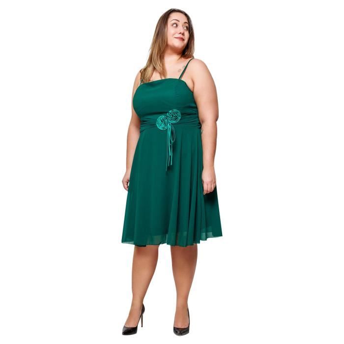 robe grande taille verte